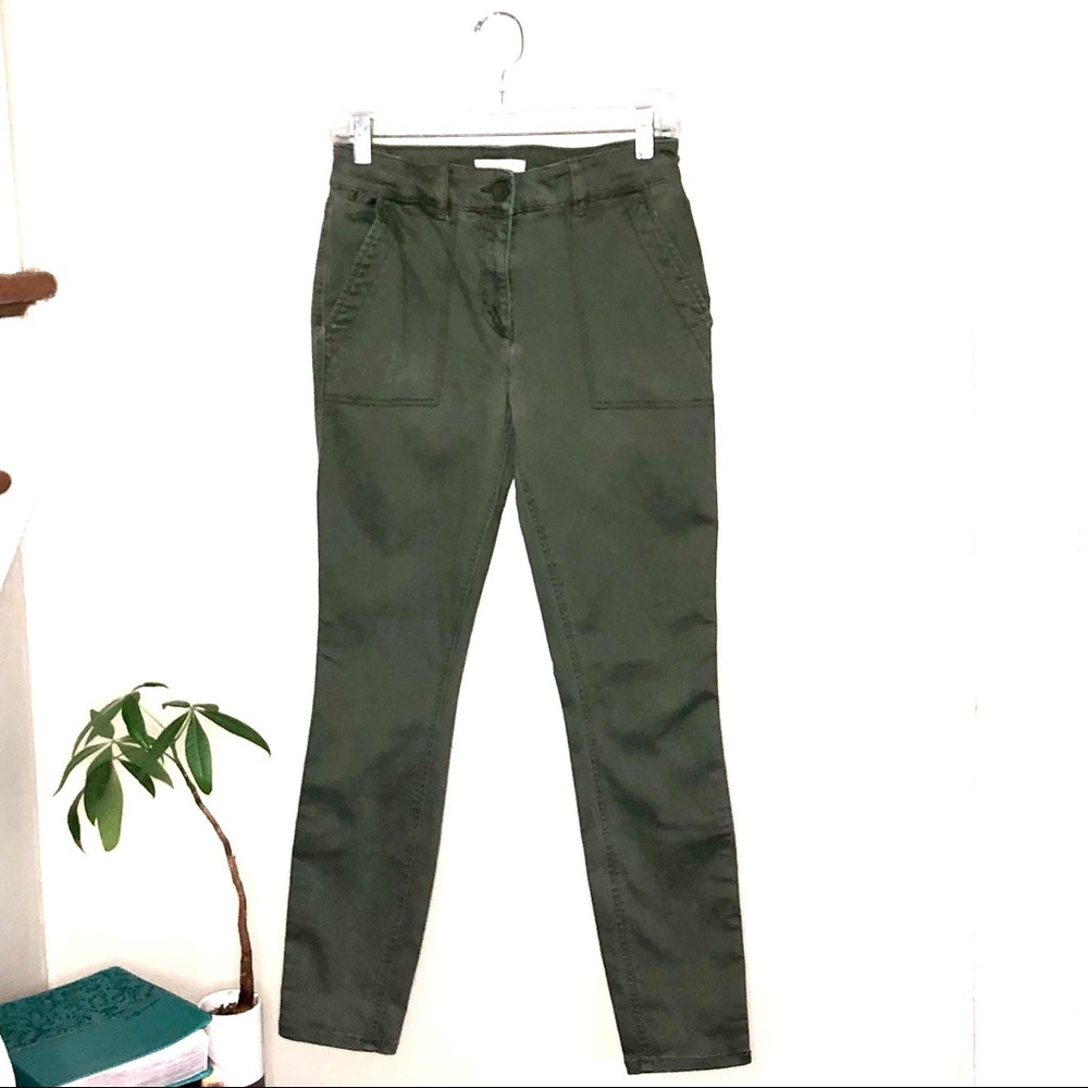 LOFT olive green skinny high rise jeans stretchy soft size 4 - Picture 2 of 7
